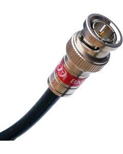 PHAT SATELLITE INTL - Made to Order BNC to BNC RG59 (RG-59, RG59/U) Coaxial Cable, 20 AWG Solid Core CCS, All Brass Anti-Corrosion Compression Connectors, Made in USA (75ft, Black)