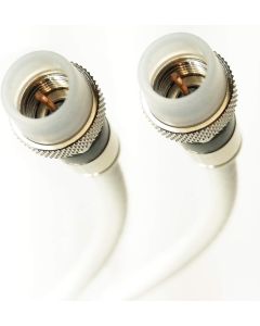 3ft WHITE MADE IN USA 3x shields 18AWG 75 Ohm FIRE RETARDANT CMR COMMERCIAL RATED RG6 COAX CABLE HD ANTENNA WEATHER SEAL BRASS CONNECTORS UL ETL CUT TO ORDER ASSEMBLED IN USA by PHAT SATELLITE INTL
