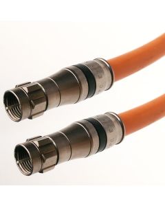PHAT SATELLITE INTL 3GHz Direct Burial Underground RG11 Coax Cable, 3X Shields Gel Filled Braids Protects Core from Moisture and Condensation, Satellite Approved, Assembled in USA (370 feet, Orange)